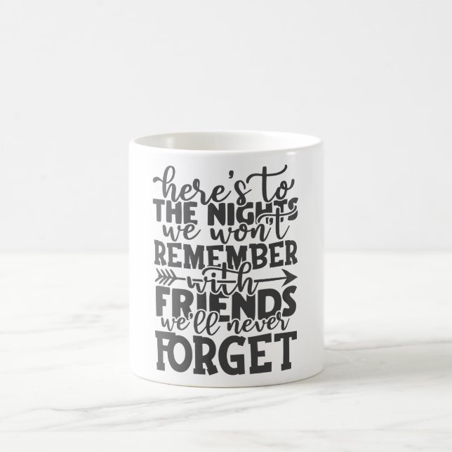 Friendship Camping Adventure Quote Typographic Coffee Mug (Center)