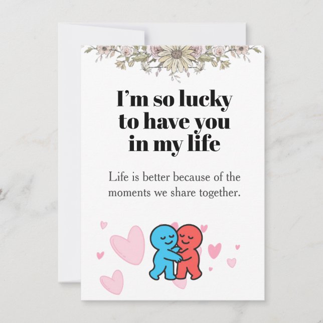 Friendship card, Best friend gift, Greeting card (Front)