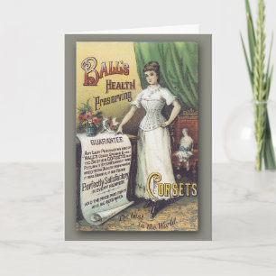 Friendship Card with Vintage Trade Card Image