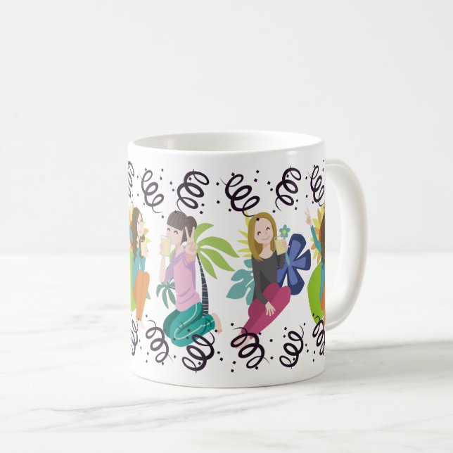 Friendship Celebrate Best Friends Coffee Mug (Front Right)