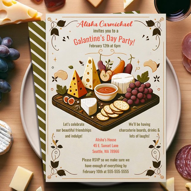 Friendship Charcuterie Board Galantine’s Day Party Invitation (Creator Uploaded)