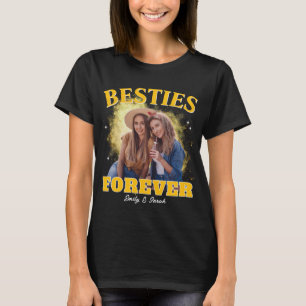 Friendship Custom Photo Bestie Retro Bootleg Rap T-Shirt