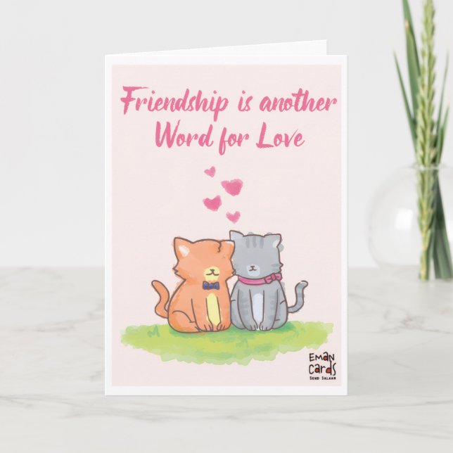 Friendship - Cute Kittens Card (Front)