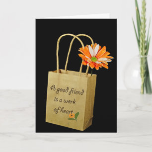 Friendship Daisy in Paper Bag Card