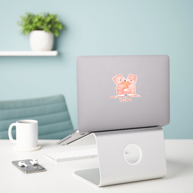 FRIENDSHIP DAY BEST FRIEND, FUNNY BEARS FRIENDS (Laptop On Desk)