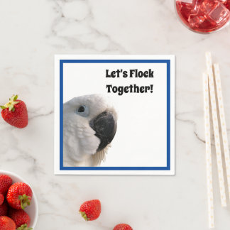Friendship Day Cockatoo Flock Together Funny Photo Napkin
