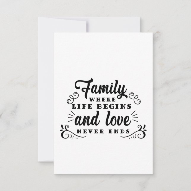 Friendship day family life begins invitation (Front)