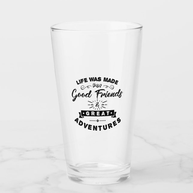 Friendship day great adventure glass (Front)