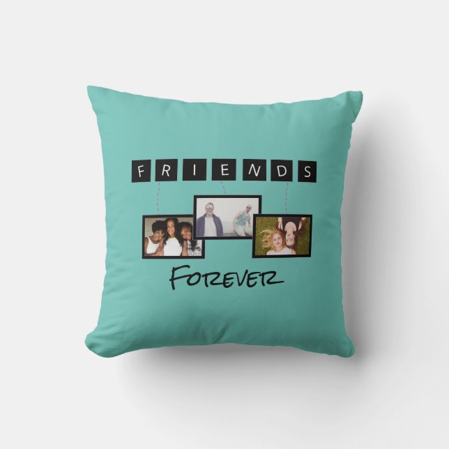 Friendship day personalised template photo collage cushion (Front)