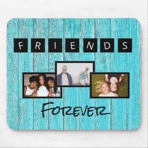 Friendship day personalised template photo collage mouse mat