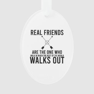 Friendship day real friends ornament