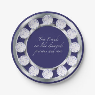 Friendship Diamonds Paper Plate