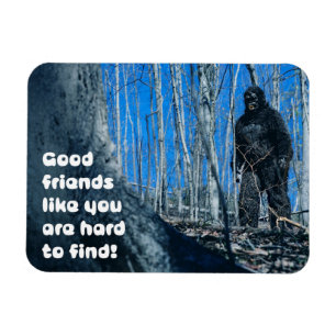 Friendship For Anyone Bigfoot in the Woods humour Magnet