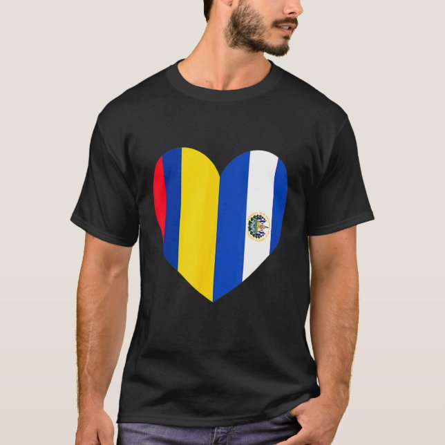 Friendship Forever El Salvador And Colombia T-Shirt (Front)