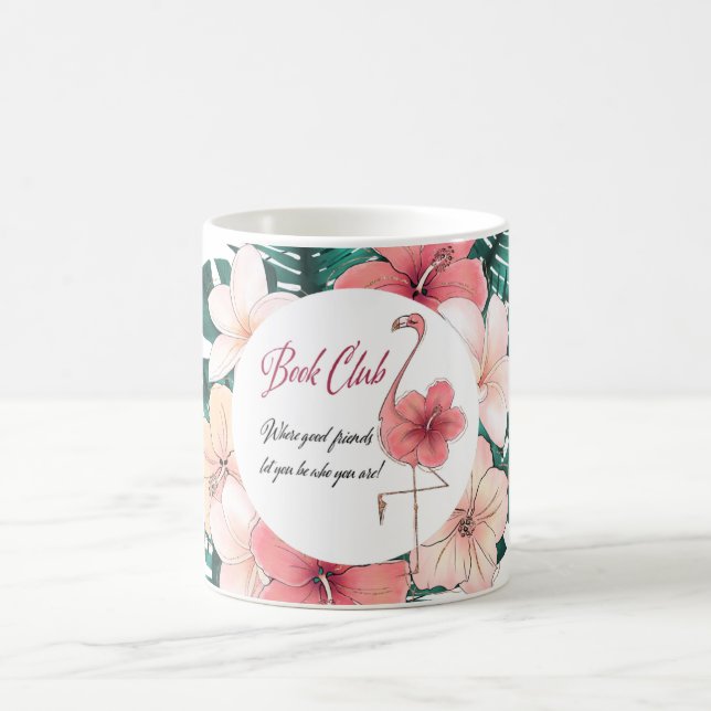 Friendship Friends Book Club Pink Flamingo Coffee Mug (Center)