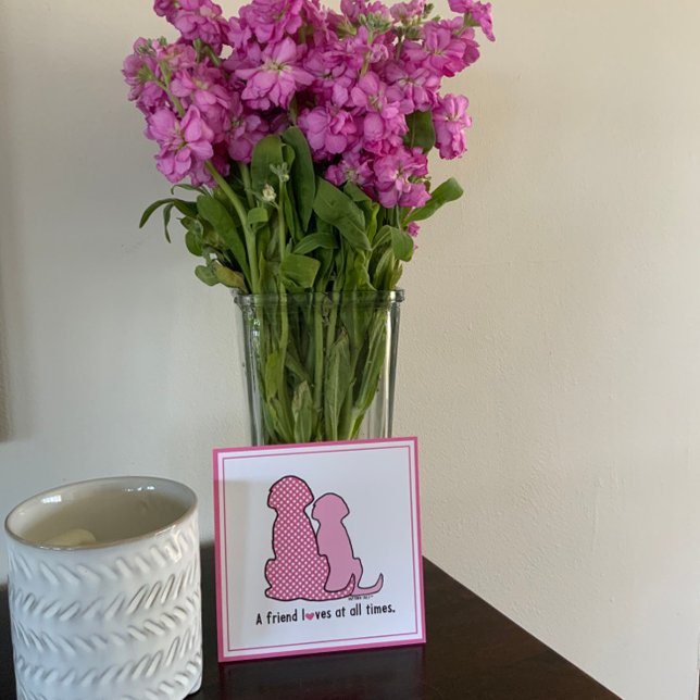 Friendship Greeting Card Pink Dogs (Creator Uploaded)