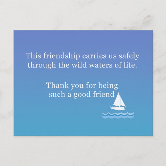Friendship Greeting Card To Say "Thank you"  (Front)