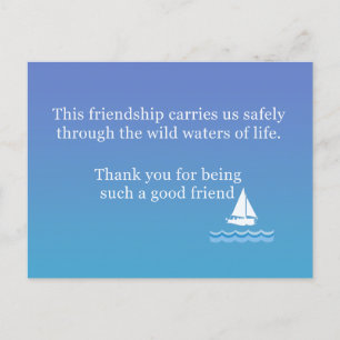 Friendship Greeting Card To Say "Thank you" Postka