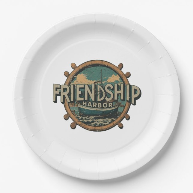 Friendship Harbor Paper Plate (Front)