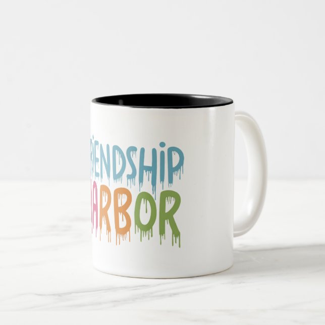 FRiENDSHiP HARBOR Two-Tone Coffee Mug (Front Right)