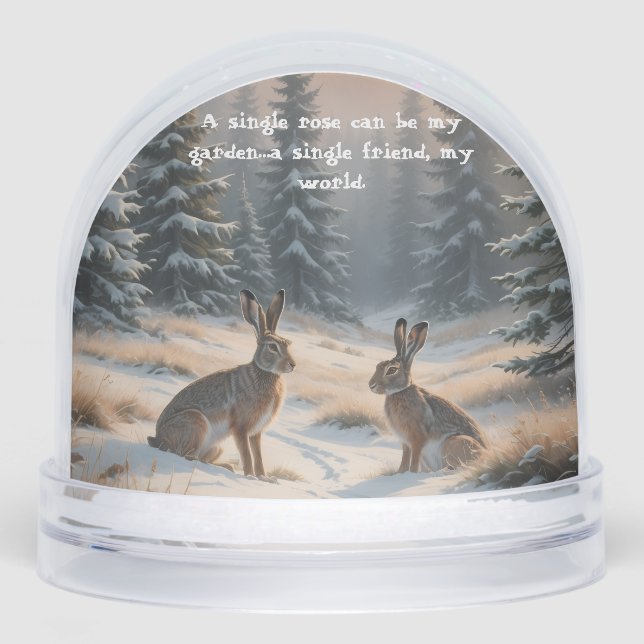 Friendship Hares - Best Friends Snowglobe (Front)
