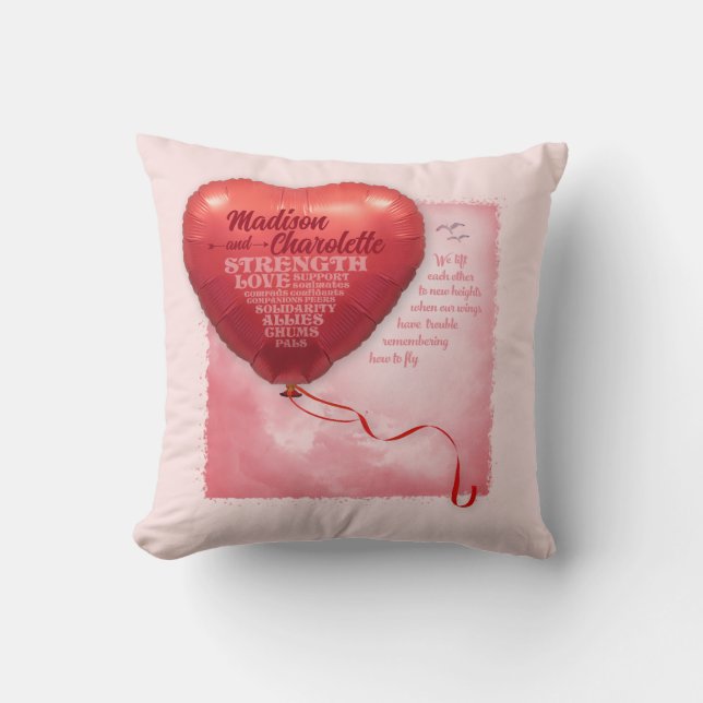 Friendship Heart Balloon Cushion (Front)