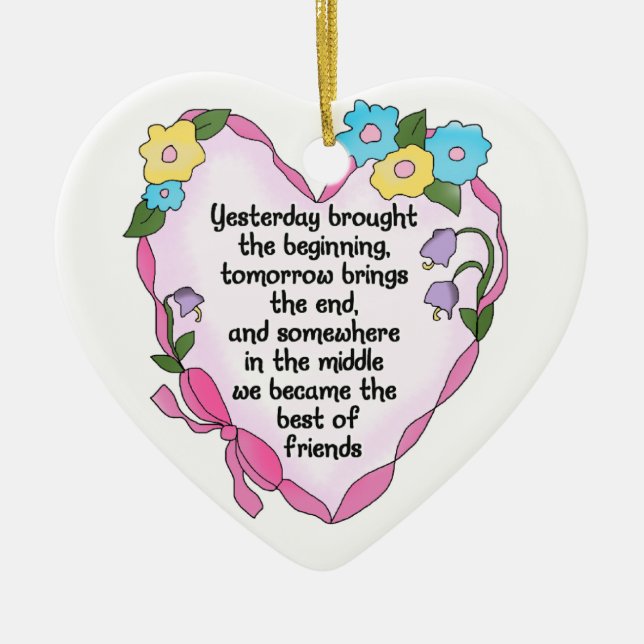 Friendship Heart Three Keepsake Ornament (Front)