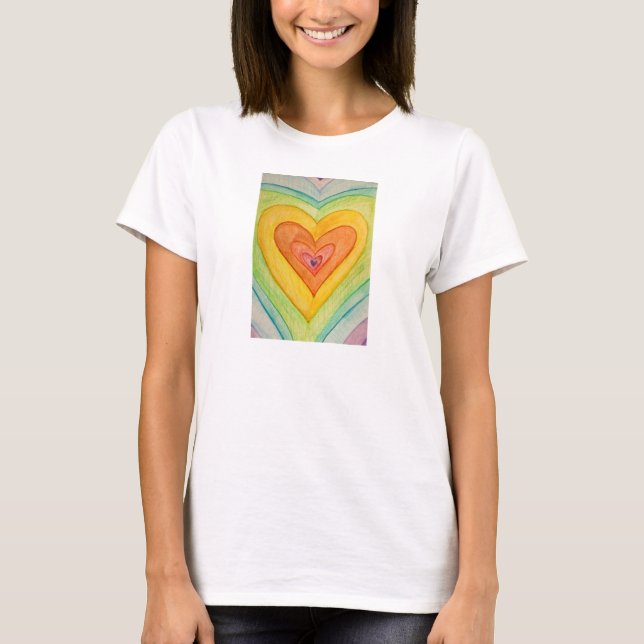 Friendship Hearts Rainbow Customised Love Shirts (Front)