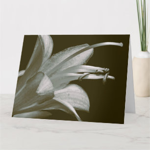 Friendship Hosta Flower, Elegant Vintage Sepia  Card