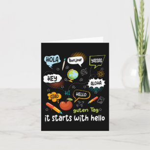 Friendship Inclusion Language Teacher It Starts Wi Card