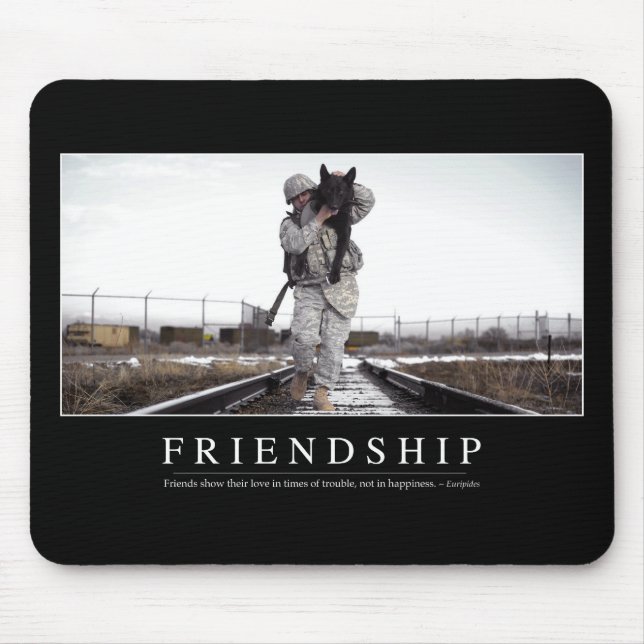 Friendship: Inspirational Quote Mouse Mat (Front)