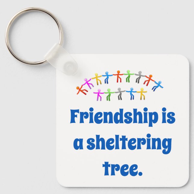 Friendship Is A Sheltering Tree - Friendship Quote Key Ring (Front)