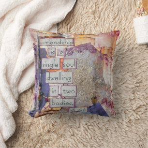 Friendship Is A Single Soul Art Cushion