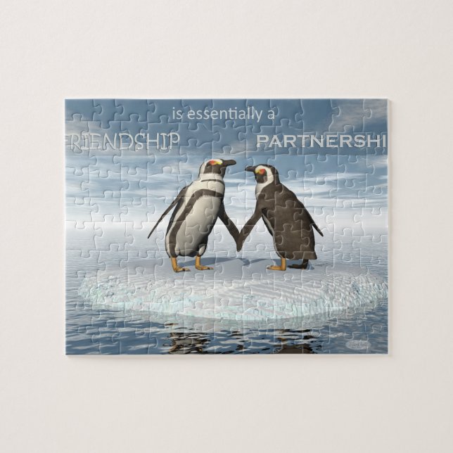 Friendship is essentailly a partnership jigsaw puzzle (Horizontal)