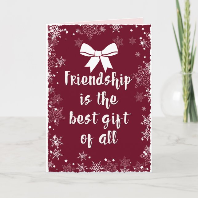 Friendship Is The Best Gift Christmas Card (Front)