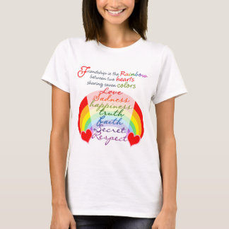 Friendship is the rainbow BFF Saying Design T-Shirt
