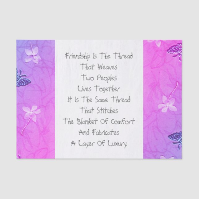 Friendship Is The Thread Tissue Paper (Front)