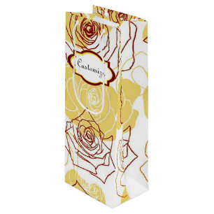 Friendship & Joy Yellow Roses Wine Gift Bag