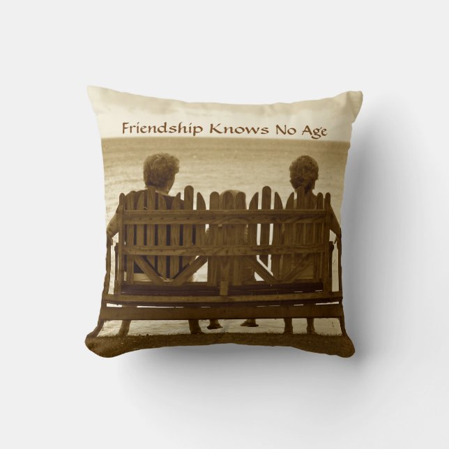 Friendship Knows No Age Cushion (Front)