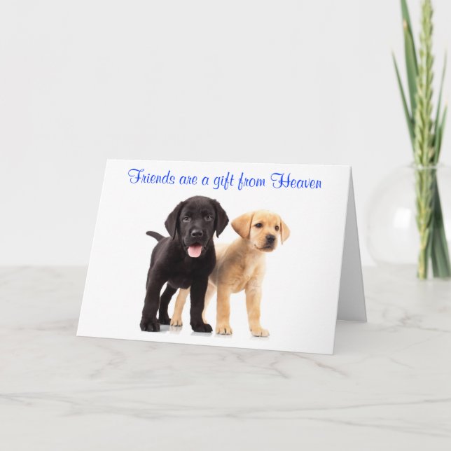 Friendship Labrador Retriever Puppies Card (Front)