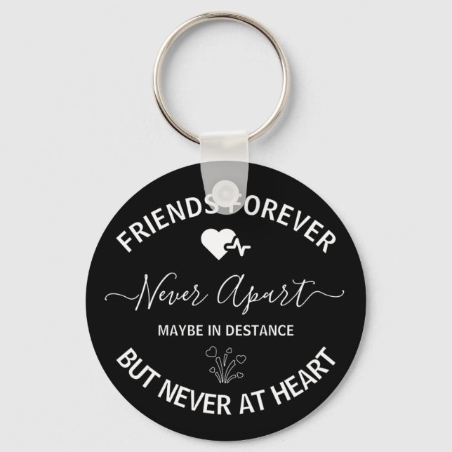 Friendship Long Distance Friendship Gift Best  Key Ring (Front)