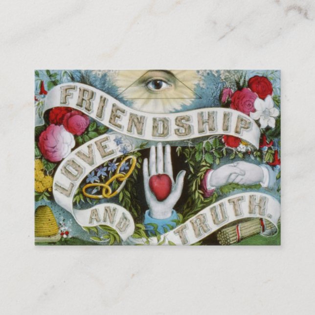 friendship Love and truth Business Card (Front)