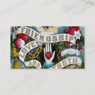 Friendship love & truth art profile calling card