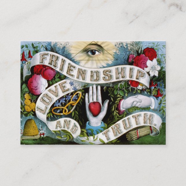 Friendship Love Truth Calling Card (Front)