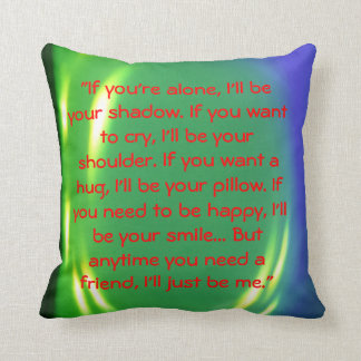 friendship message cushion