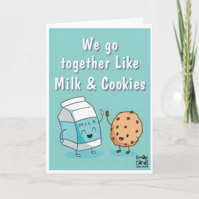 Friendship - Milk & Cookies Funny Card (Front)