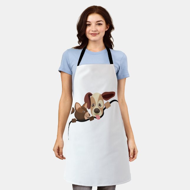 Friendship Of Cat And Dog Apron (Worn)