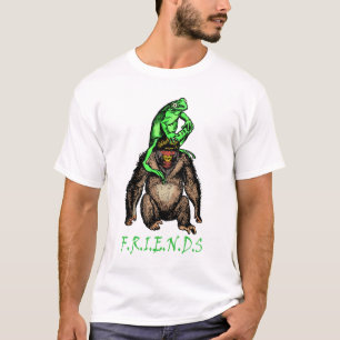 Friendship Of Frog And Monkey T-Shirt