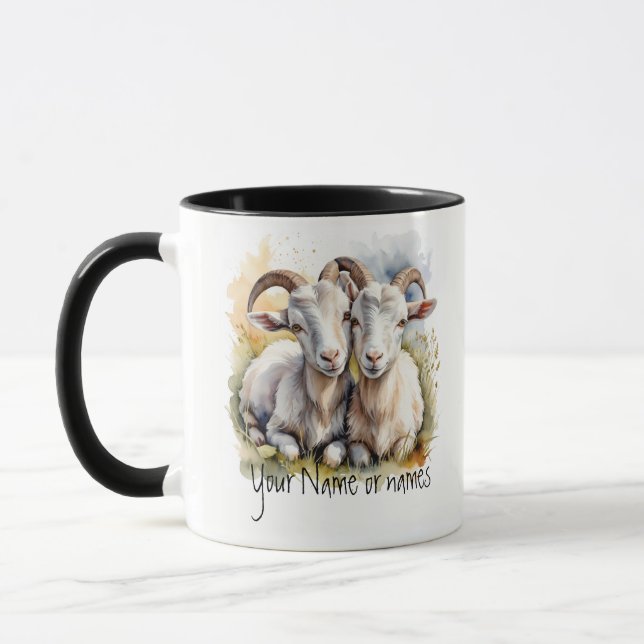 Friendship or Romantic Your Name Names Goats Mug (Left)