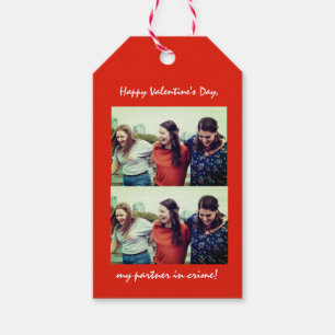 Friendship Partner in Crime Funny Valentines day Gift Tags